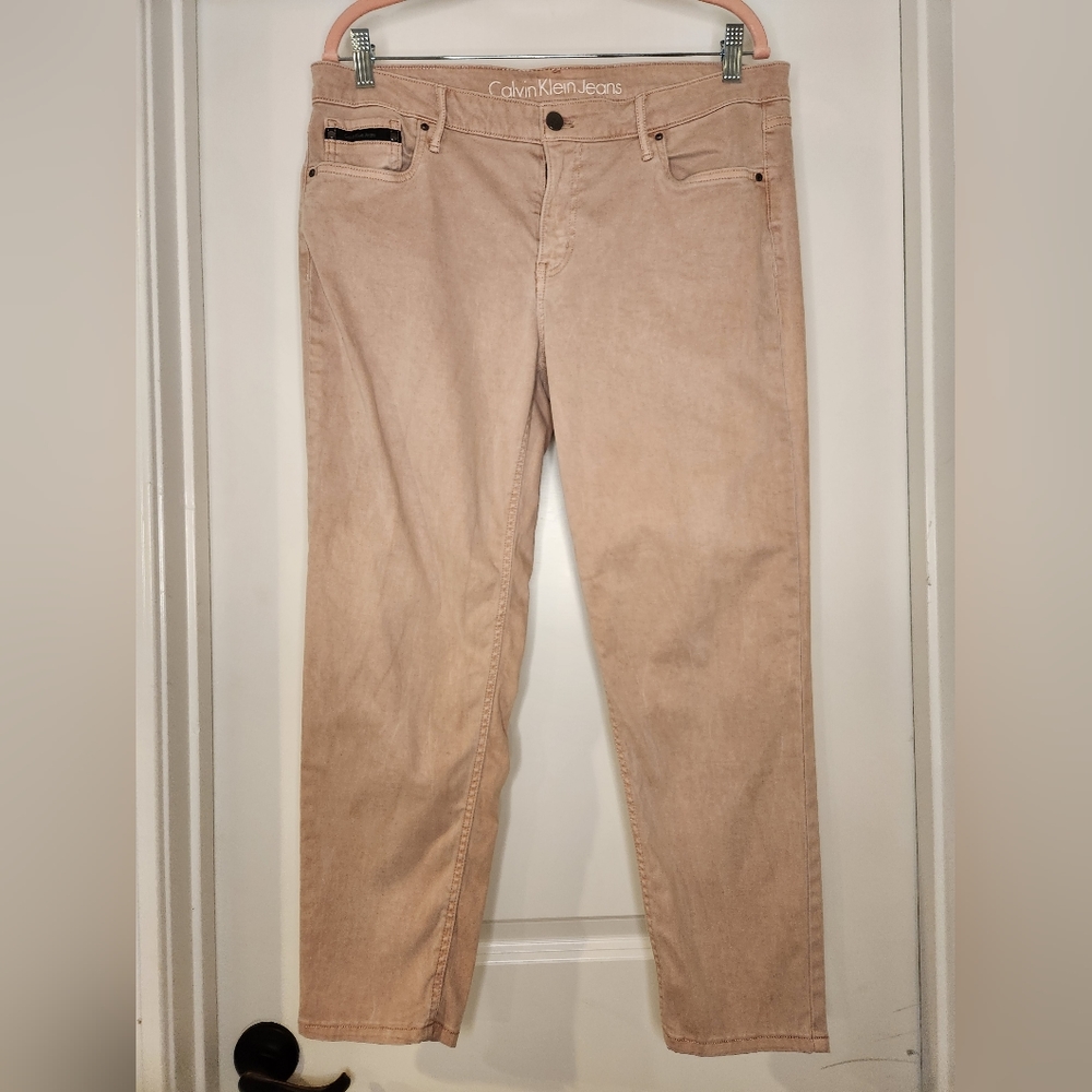 Calvin Klein Textured Ankle Skinny Pants